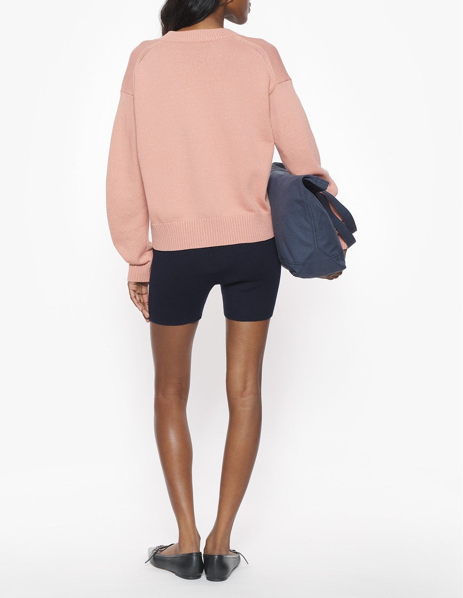 Cardigan with embroidered badge - Porcelaine Pink