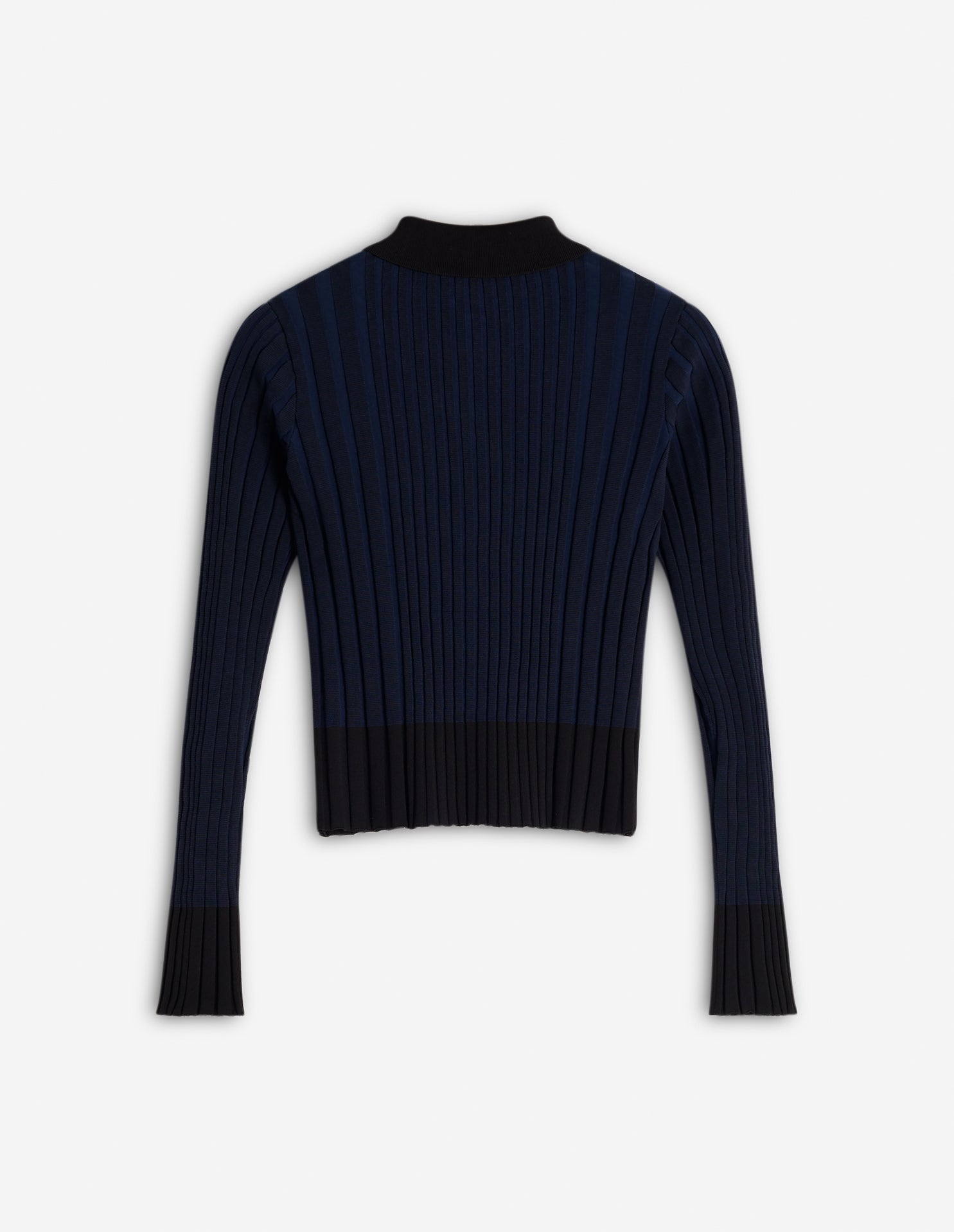 Baby Fox Patch Pleated Ribbed Cardigan - Ink Blue