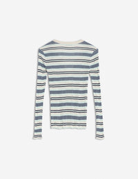 Cardigan Baby Fox côtelé à rayures - Mint Ice & Smoke