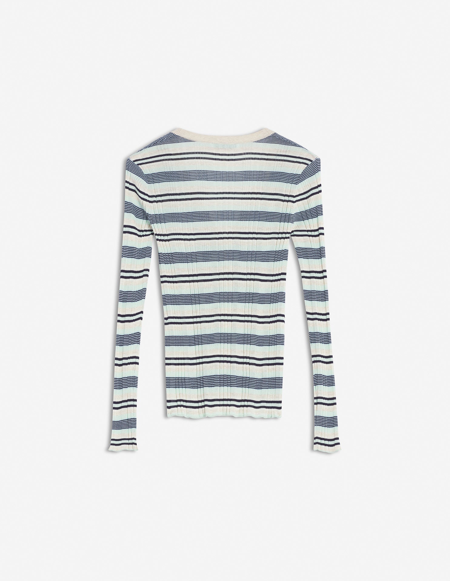 Cardigan Baby Fox côtelé à rayures - Mint Ice & Smoke