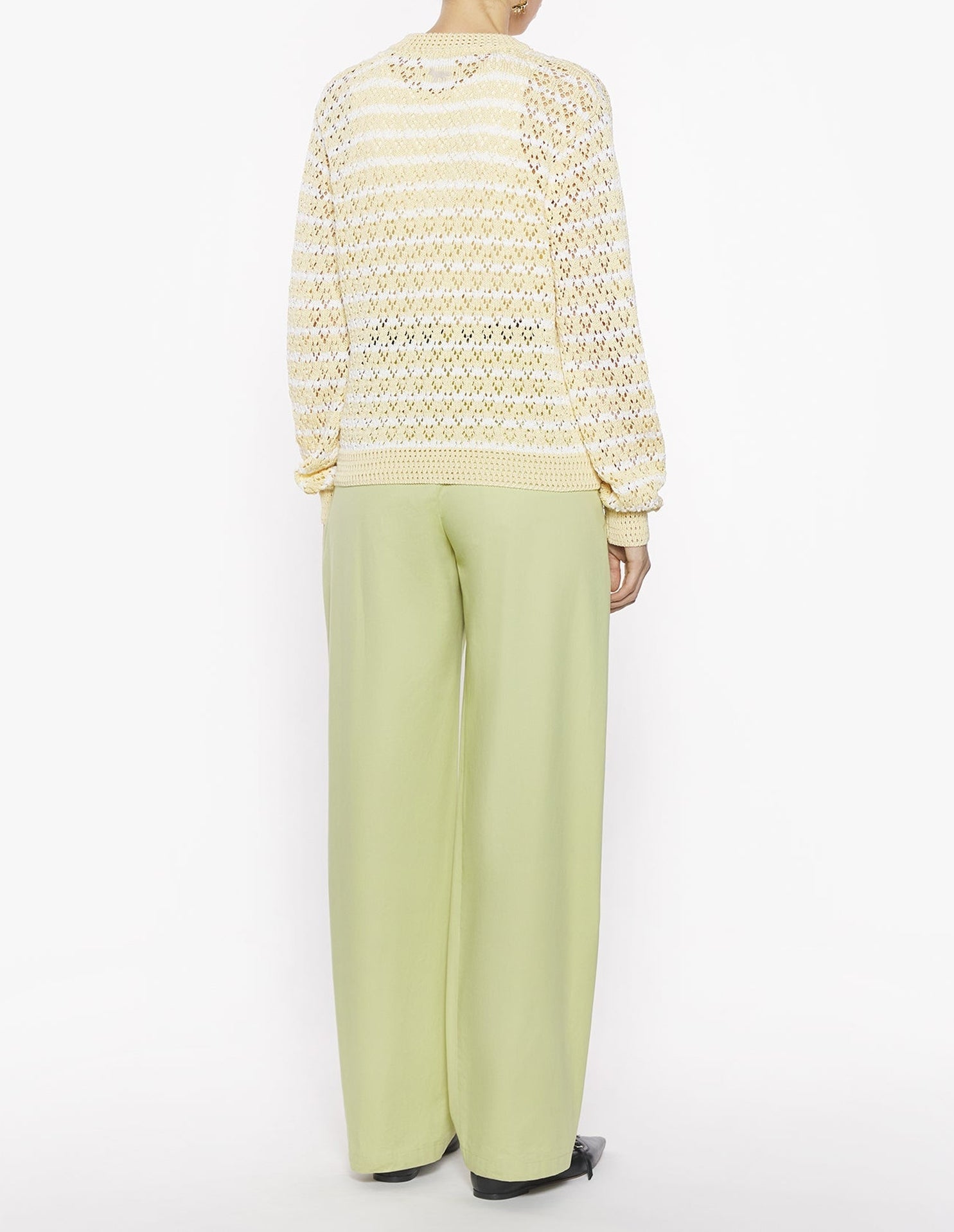 Cardigan en maille pointelle rayée - Harvest & Milk