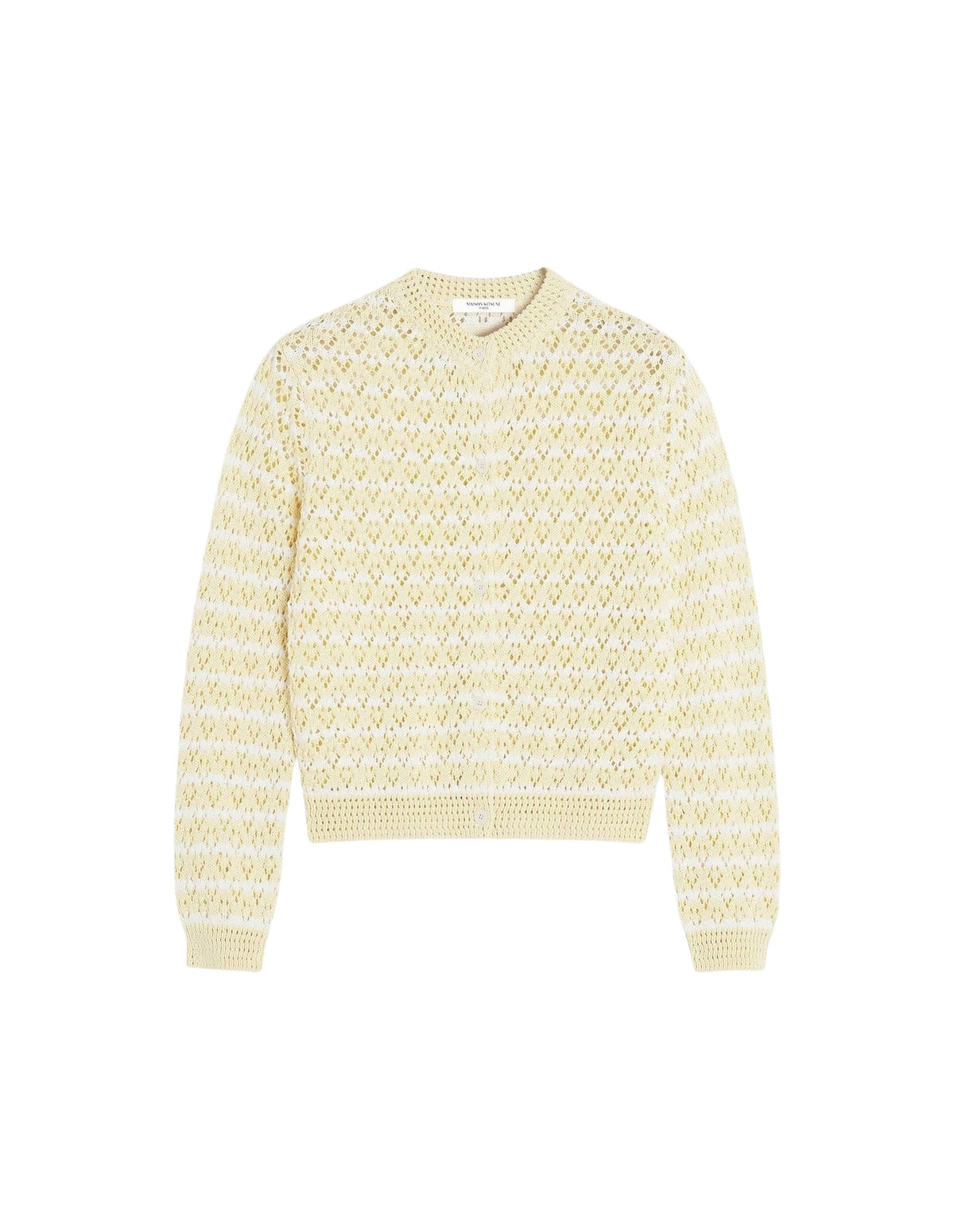 Cardigan rayé en maille pointelle - Harvest & Milk
