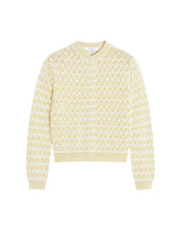 Striped pointelle knit cardigan - Harvest & Milk