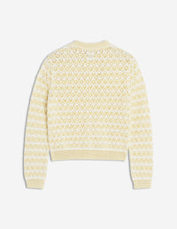 Striped pointelle knit cardigan - Harvest & Milk