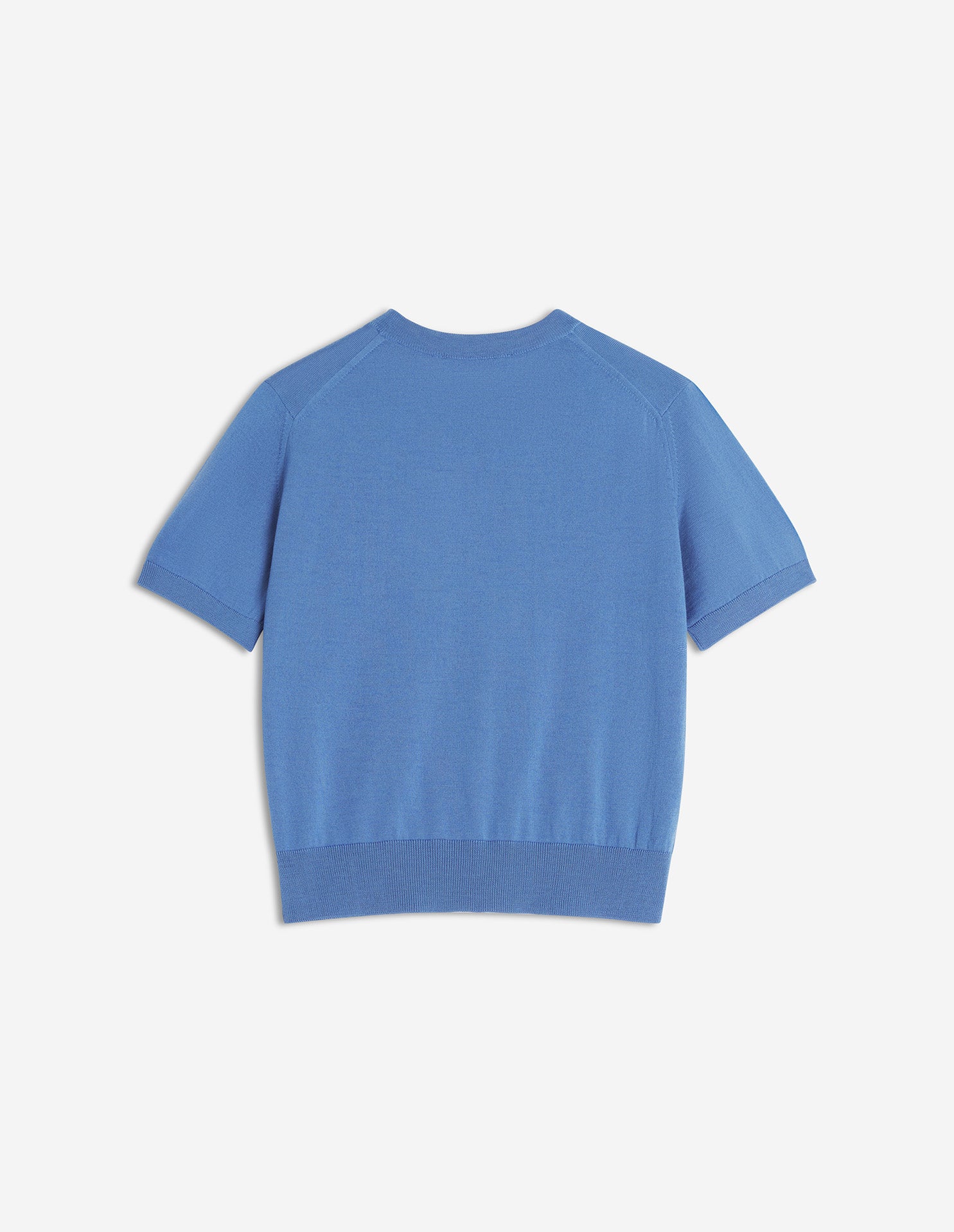 Short-sleeved wool cardigan - Dutch Blue