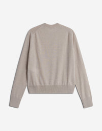 Cardigan Baby Fox avec écusson brodé en laine - Light Beige Melange