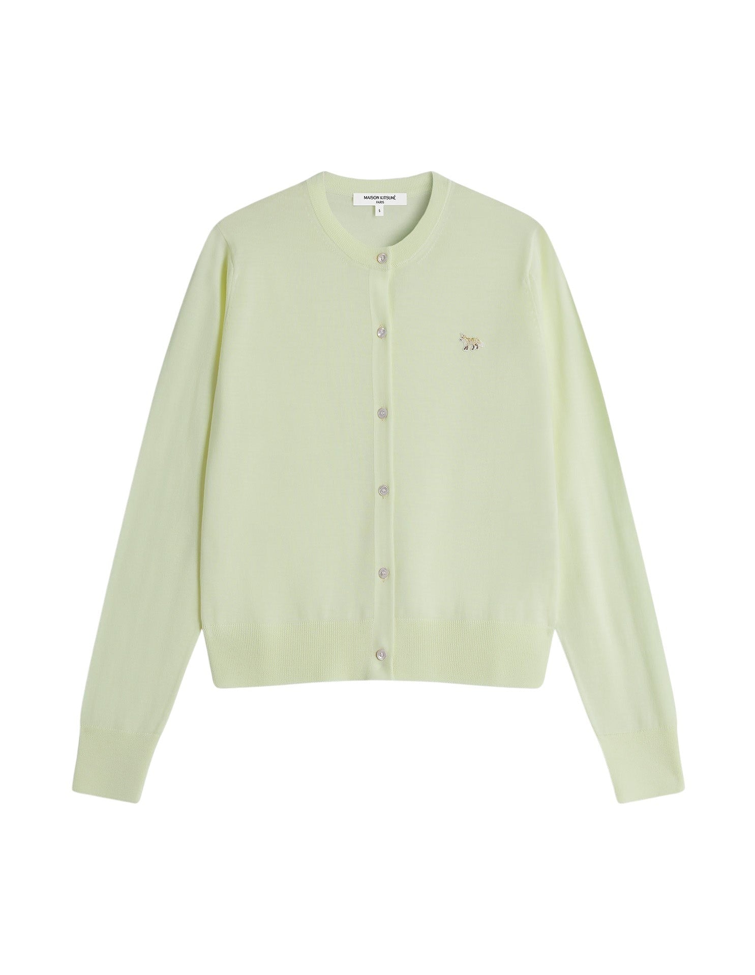 Baby Fox cardigan with embroidered wool badge - Lemonade