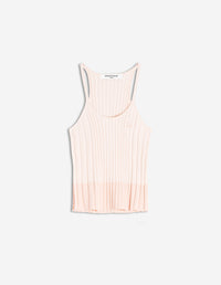 Baby Fox Patch Ribbed Tank Top - Porcelaine Pink
