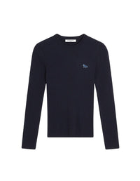 Pull côtelé Baby Fox en laine mélangée - Navy