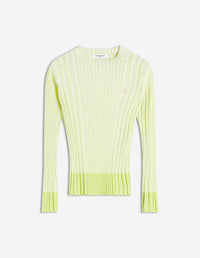 Baby Fox Patch Ribbed Jumper - Citron Vert