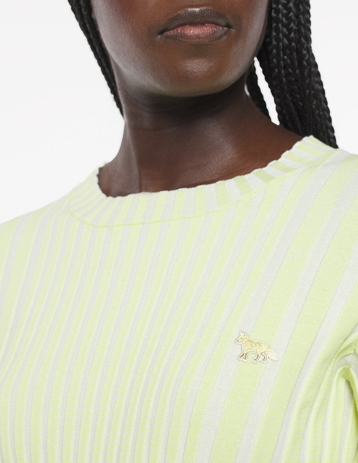 Pull côtelé avec écusson brodé Baby Fox - Citron Vert