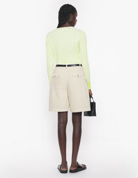 Baby Fox Patch Ribbed Jumper - Citron Vert