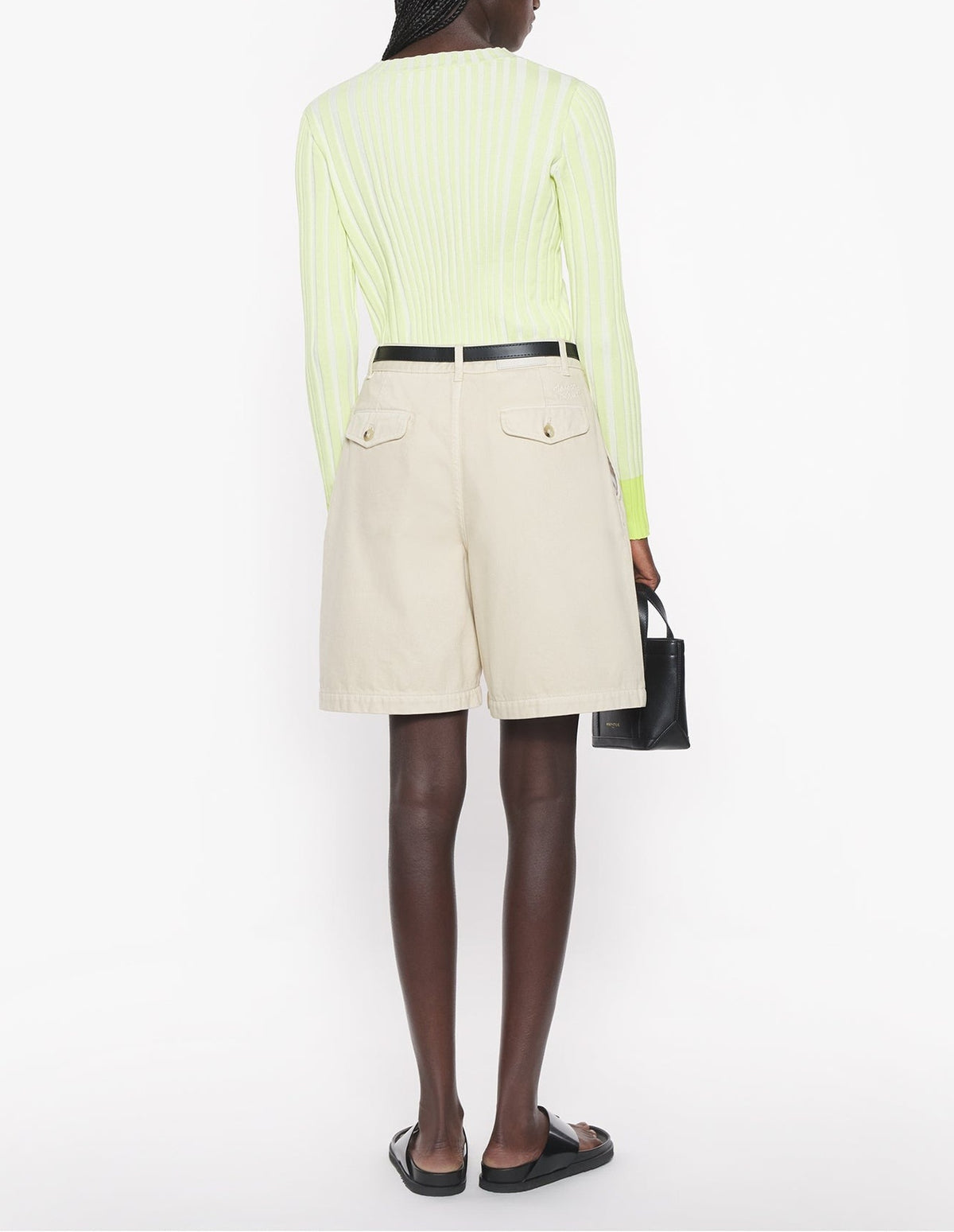 Pull côtelé avec écusson brodé Baby Fox - Citron Vert