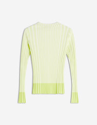 Baby Fox Patch Ribbed Jumper - Citron Vert