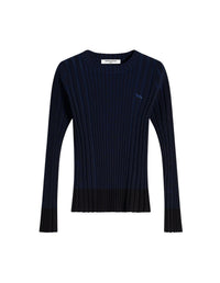 Pull côtelé avec écusson brodé Baby Fox - Ink Blue