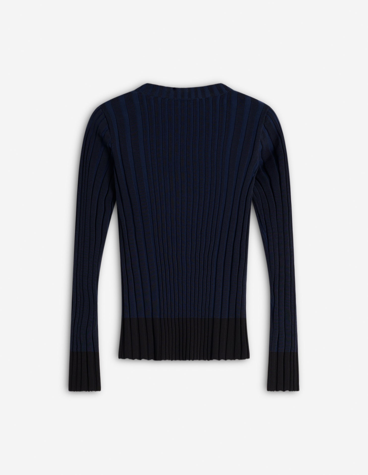 Ribbed jumper with embroidered Baby Fox badge - Ink Blue