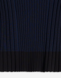 Ribbed jumper with embroidered Baby Fox badge - Ink Blue