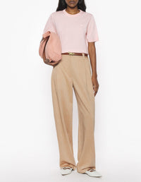 Baby Fox short-sleeved wool T-shirt - Rosewater