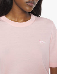 Baby Fox short-sleeved wool T-shirt - Rosewater