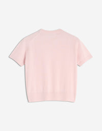 T-shirt Baby Fox à manches courtes en laine - Rosewater
