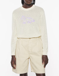 Baby Fox embroidered lace jumper - Rich Vanilla