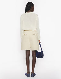 Baby Fox embroidered lace jumper - Rich Vanilla