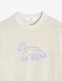 Baby Fox embroidered lace jumper - Rich Vanilla