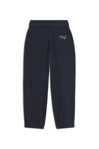 High-waisted pleated wool trousers - Iris Black