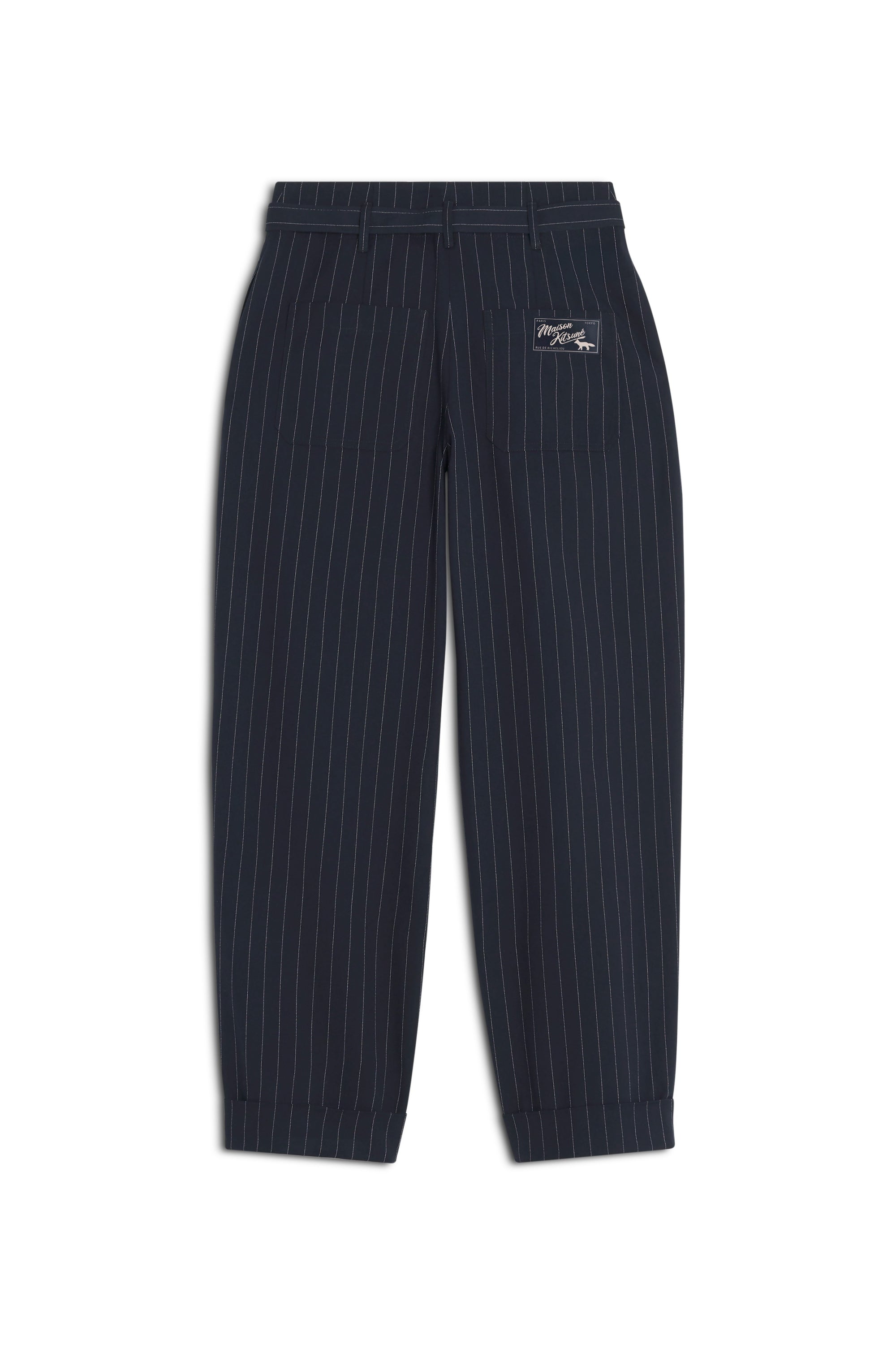 High-waisted pleated wool trousers - Iris Black