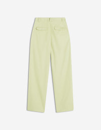 Pleated trousers with embroidery - Laurel Green