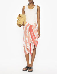 Embroidered tank top Maison Kitsuné - Warm Stone