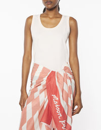 Embroidered tank top Maison Kitsuné - Warm Stone