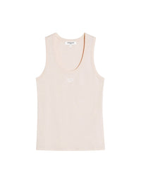Embroidered tank top Maison Kitsuné - Warm Stone