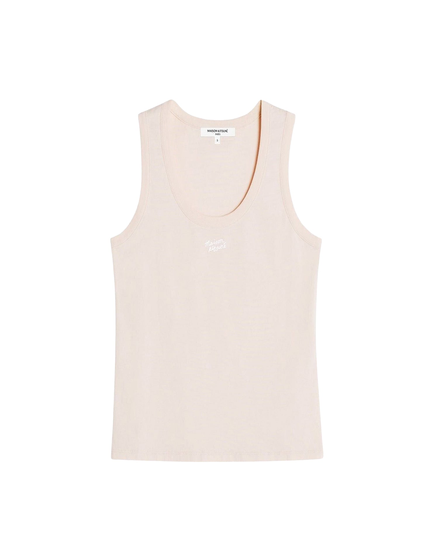 Embroidered tank top Maison Kitsuné - Warm Stone