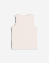 Embroidered tank top Maison Kitsuné - Warm Stone