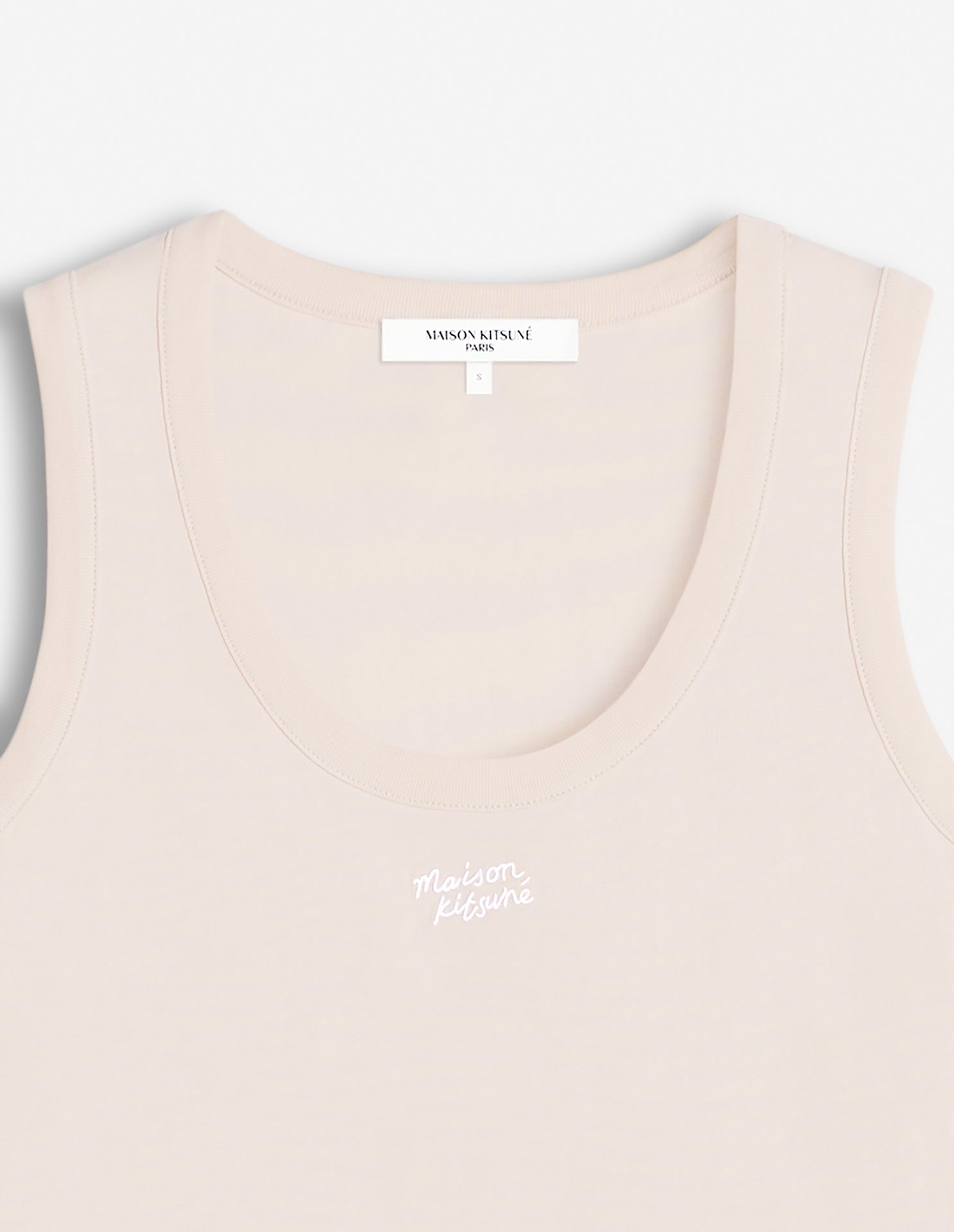 Embroidered tank top Maison Kitsuné - Warm Stone
