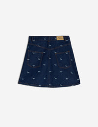 Denim mini skirt - Dark Laser Profile Fox