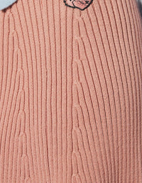 Jupe courte côtelée en maille - Porcelaine Pink