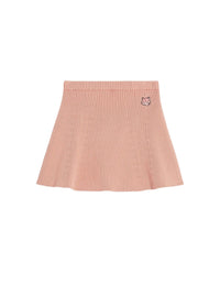 Jupe courte côtelée en maille - Porcelaine Pink