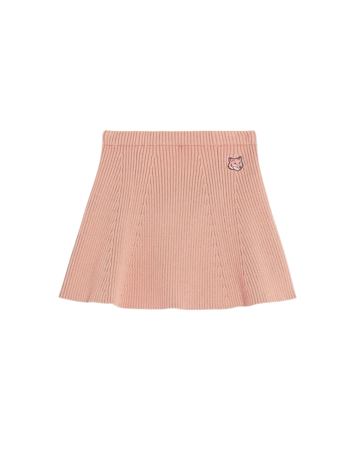 Jupe courte côtelée en maille - Porcelaine Pink