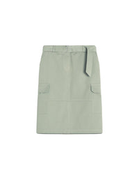 Jupe cargo longueur midi avec broderie - Court Green