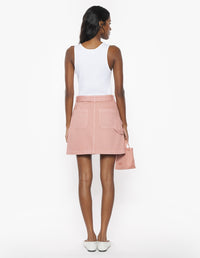Jupe courte cargo en denim - Porcelaine Pink