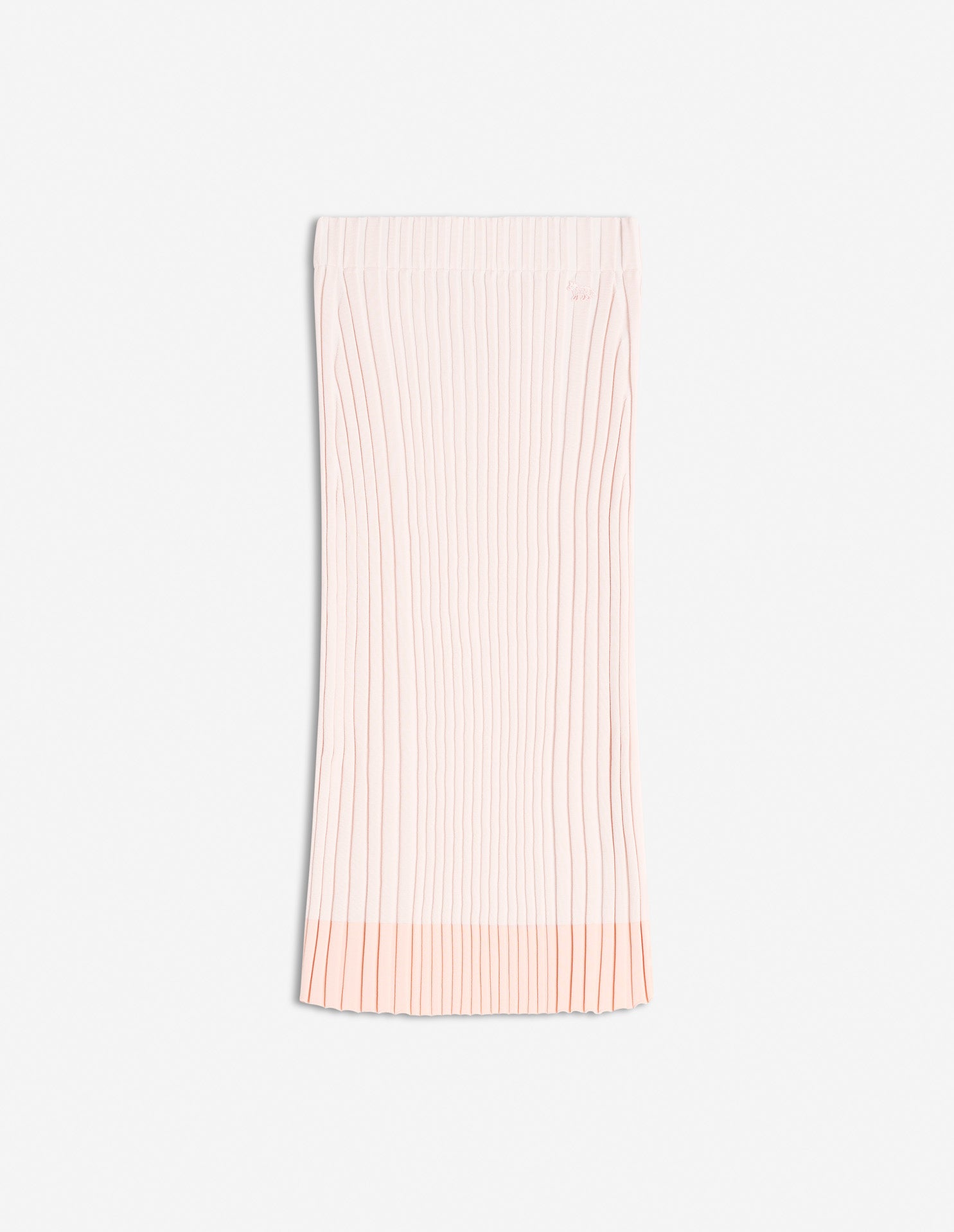 Baby Fox Patch Ribbed Midi Skirt - Porcelaine Pink
