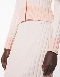 Baby Fox Patch Ribbed Midi Skirt - Porcelaine Pink