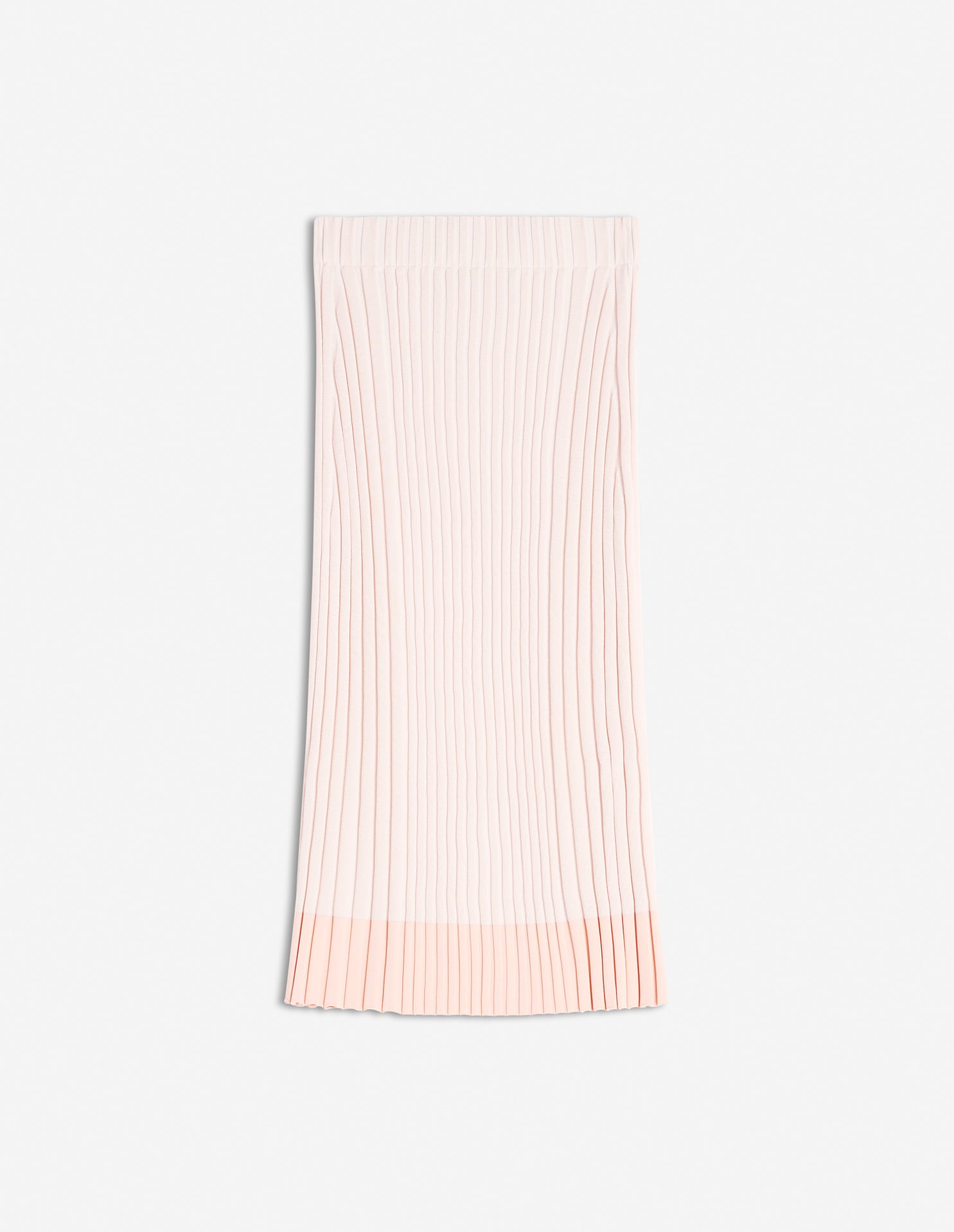 Baby Fox Patch Ribbed Midi Skirt - Porcelaine Pink