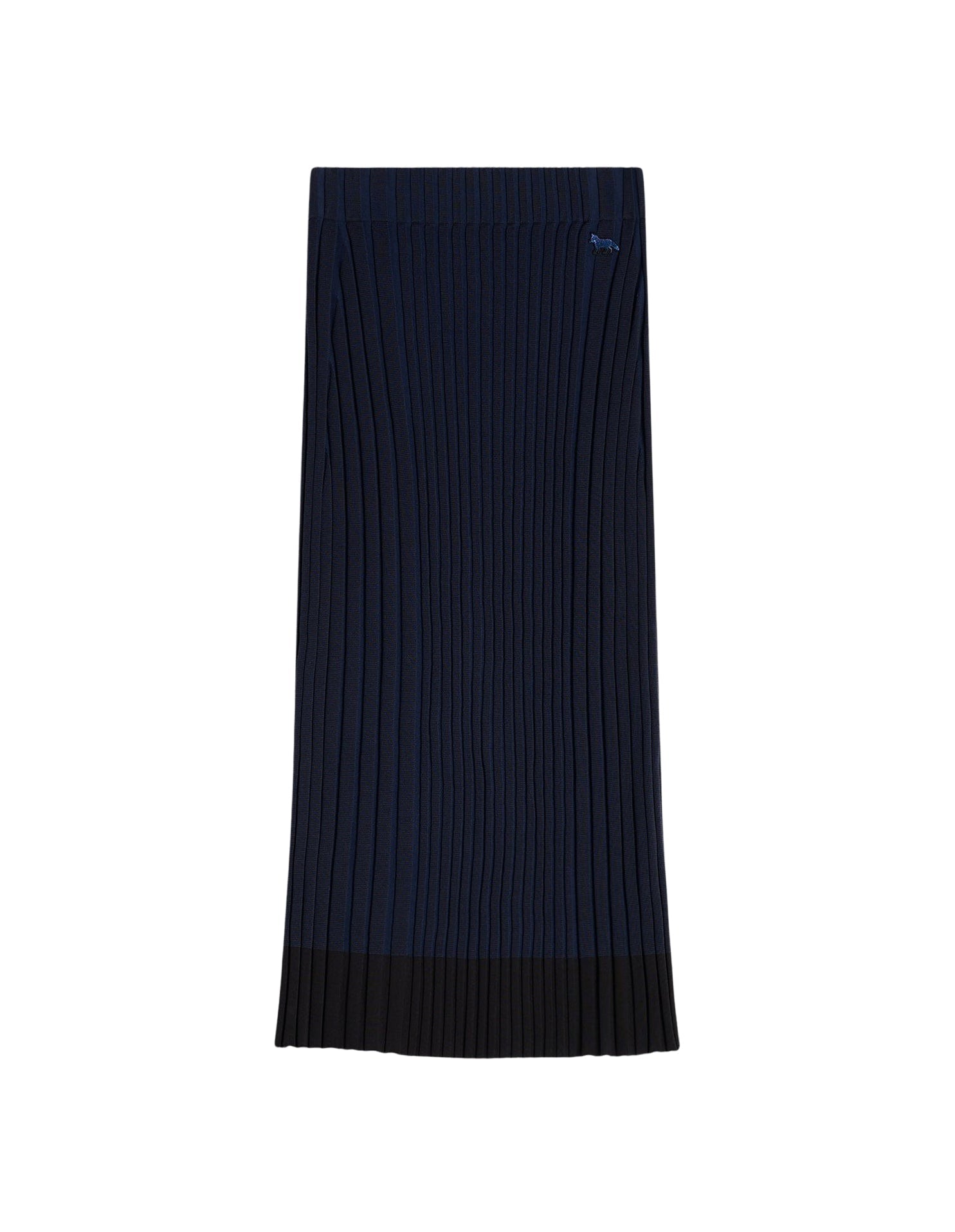 Jupe midi Baby Fox côtelée en maille - Ink Blue