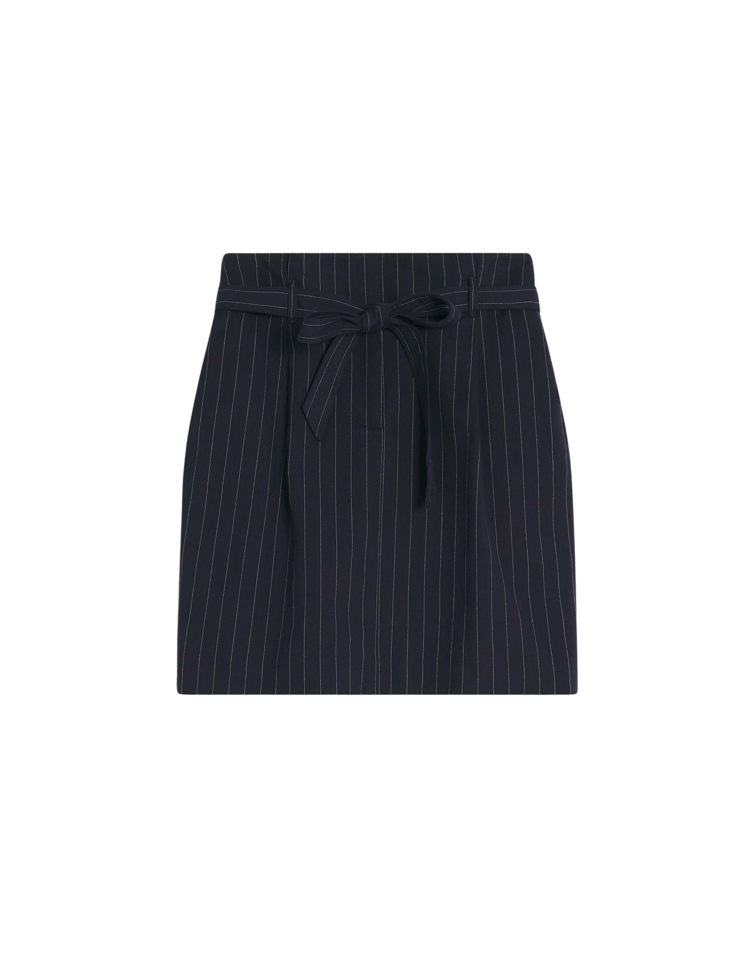 Belted high-waisted skirt - Iris Black
