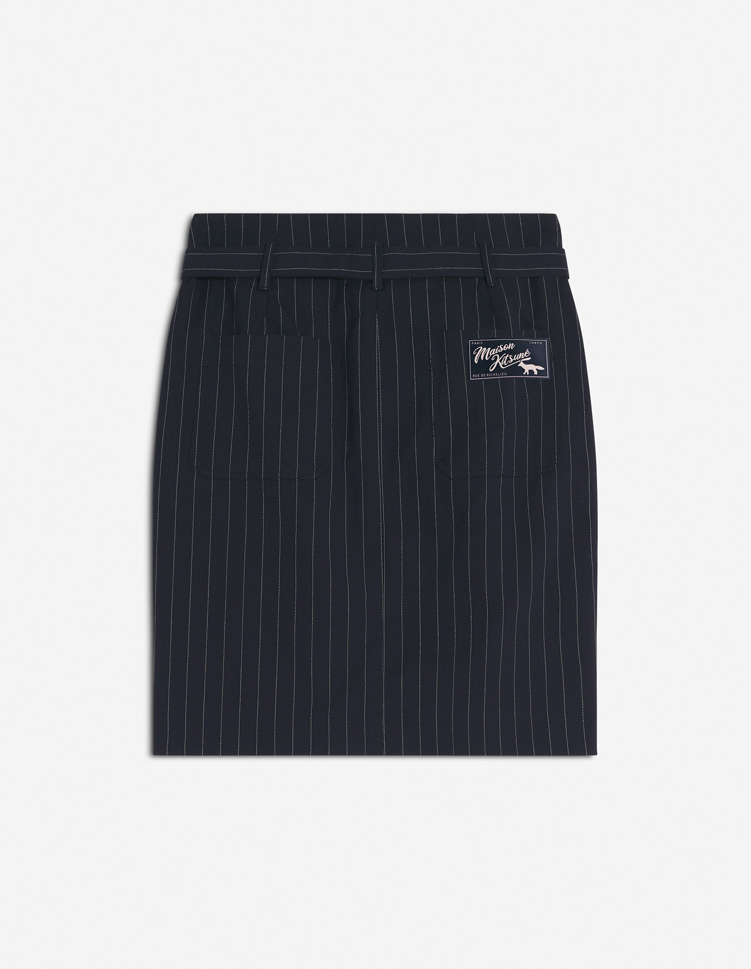 Belted high-waisted skirt - Iris Black