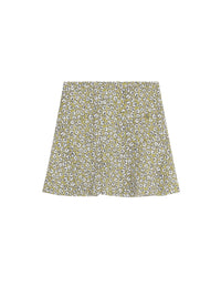 Jupe courte évasée imprimée avec broderie - Mimosa Print