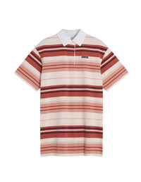 Robe polo à manches courtes avec étiquette tissée - Porcelaine Pink